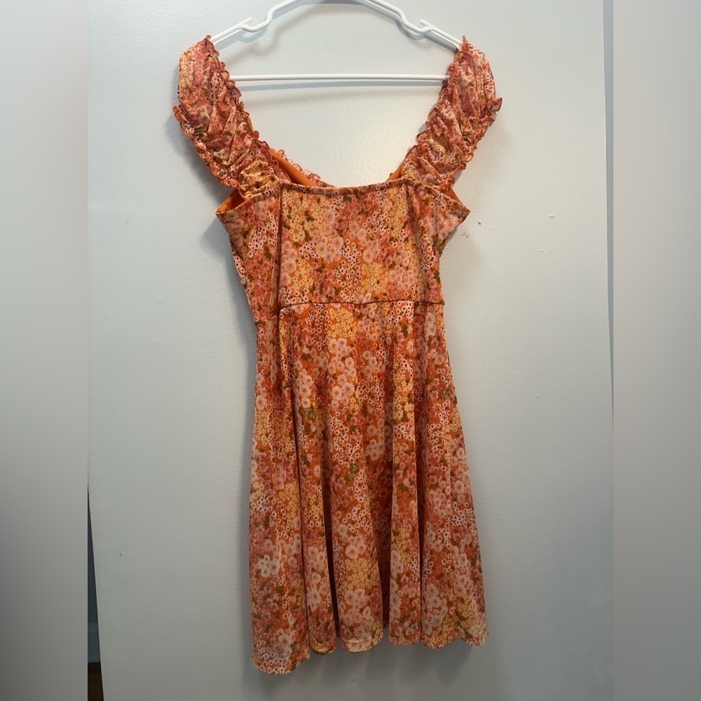 Floral Orange Dress - Picture 2 of 5